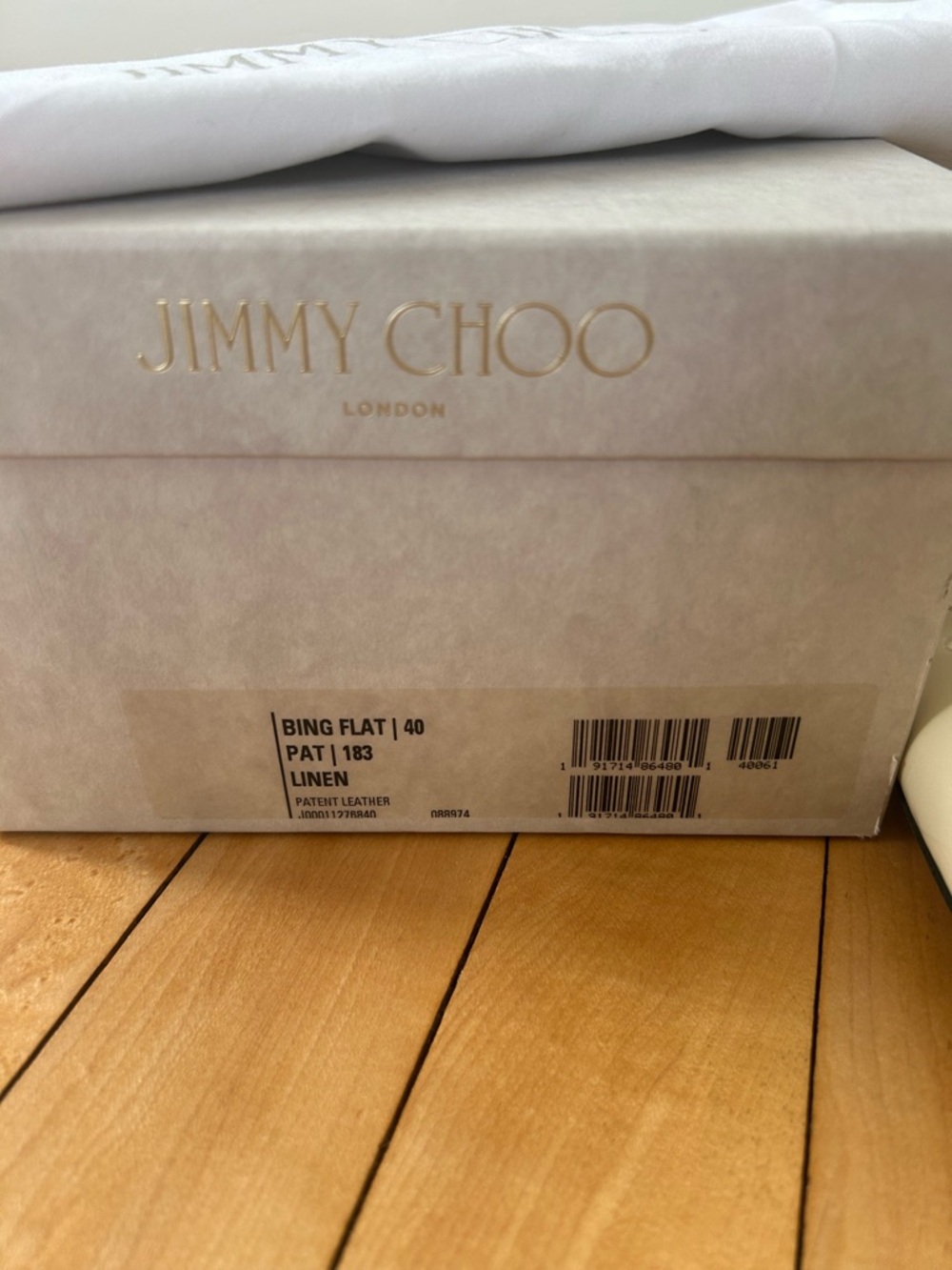 Jimmy Choo Off White “Linen” Bing Slip on Flats - 40 - Picture 3 of 9